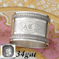 no Monogram Sterling Silver Engraved Napkin Ring
