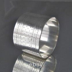 Antique French Sterling Silver Napkin Ring, Hallmark, Charles Folliot, 1890's