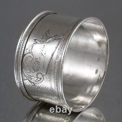 Antique French Sterling Silver Napkin Ring, Hallmark Minerve 1, Gaston Besegher