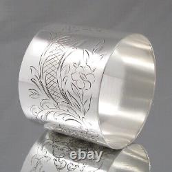Antique French Sterling Silver Napkin Ring, Leontine Compère, 1888-1919