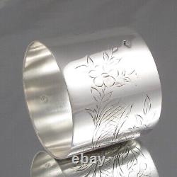 Antique French Sterling Silver Napkin Ring, Leontine Compère, 1888-1919
