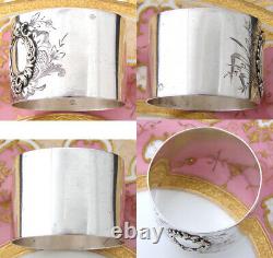 Antique French Sterling Silver Napkin Ring, Louis XIV or Rococo Pattern, 45gm
