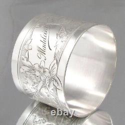 Antique French Sterling Silver Napkin Ring, The Fox & the Crow, Aesop's Fables