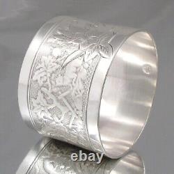 Antique French Sterling Silver Napkin Ring, The Fox & the Crow, Aesop's Fables