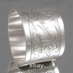 Antique French Sterling Silver Napkin Ring, The Fox & the Crow, Aesop's Fables