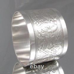 Antique French Sterling Silver Napkin Ring, The Fox & the Crow, Aesop's Fables