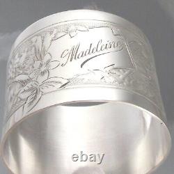 Antique French Sterling Silver Napkin Ring, The Fox & the Crow, Aesop's Fables