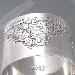 Antique French Sterling Silver Napkin Ring with Case, Olier & Caron, 1910-1934