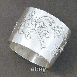 Antique French Sterling Silver Ornate Repousse Napkin Ring, Henri Soufflot