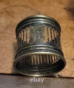 Antique GORHAM Sterling Silver Reticulated Napkin Ring B3815 MONO'D