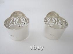 Antique George VI Sterling Silver Napkin Rings 1944 by Lanson Ltd