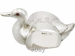 Antique George V Sterling Silver'Duck' Napkin Ring Birmingham 37.9g