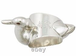 Antique George V Sterling Silver'Duck' Napkin Ring Birmingham 37.9g