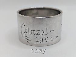 Antique Gorham Sterling Silver Napkin Ring Hazel 1894 engraving