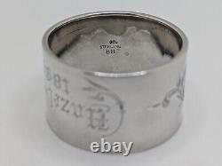 Antique Gorham Sterling Silver Napkin Ring Hazel 1894 engraving