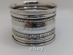 Antique Gorham Sterling Silver Napkin Ring Jessica name engraving, dated 1910