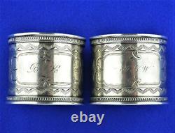Antique Gorham Sterling Silver Napkin Rings (2) 350s 51.2 Grams