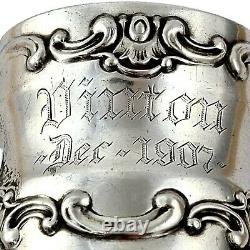 Antique Gorham Strasbourg Sterling Silver Napkin Ring with Engraving #11150