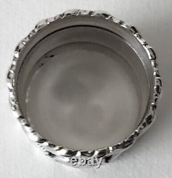 Antique Gorham c1860 Sterling Silver 2 Wide Heavy 3 oz Ornate Napkin Ring FRED