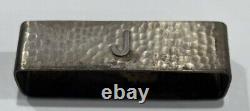 Antique LeBolt arts&crafts hand hammered sterling silver Napkin Ring J mono