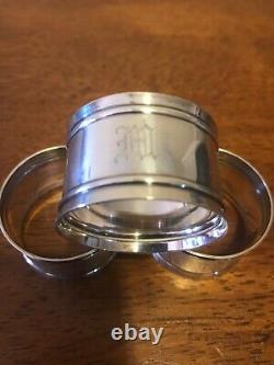 Antique Mauser Sterling Silver Napkin Rings 925 Set of 3