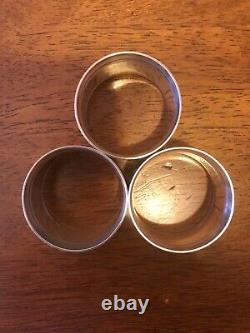Antique Mauser Sterling Silver Napkin Rings 925 Set of 3