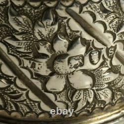 Antique Napkin Ring in Sterling Silver Heavily Decorated 1863 Monogrammed