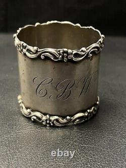 Antique National Silver Co Napkin Ring Sterling Silver Holder. 73. NS Co