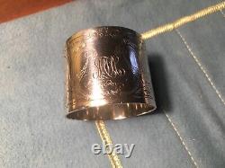 Antique Reed & Barton Pheonix Head Sterling Silver Napkin Ring Monogramed