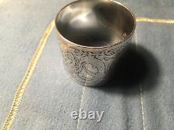 Antique Reed & Barton Pheonix Head Sterling Silver Napkin Ring Monogramed