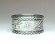Antique Sterling Silver Napkin Ring Engraved Floral Monogrammed 37 Grams As Is