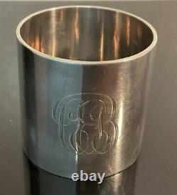 Antique Sterling Silver Napkin Ring Heavy Monogrammed CEB 79 grams