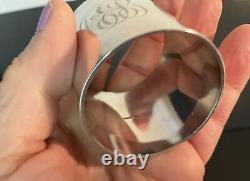 Antique Sterling Silver Napkin Ring Heavy Monogrammed CEB 79 grams