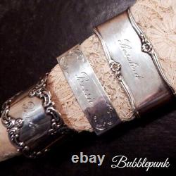 Antique Sterling Silver Napkin Ring Lot/3 Hallmarked Engraved 79.1g NOT Scrap