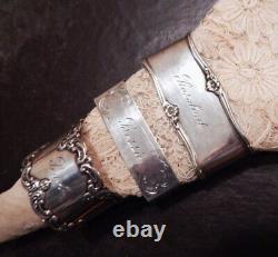 Antique Sterling Silver Napkin Ring Lot/3 Hallmarked Engraved 79.1g NOT Scrap