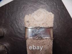 Antique Sterling Silver Napkin Ring Lot/3 Hallmarked Engraved 79.1g NOT Scrap