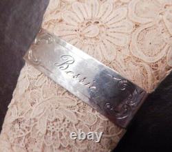 Antique Sterling Silver Napkin Ring Lot/3 Hallmarked Engraved 79.1g NOT Scrap