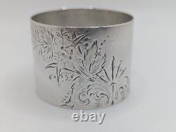 Antique Sterling Silver Napkin Ring Sherman 1894 engravings
