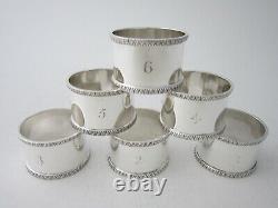Antique Sterling Silver Napkin Rings 1921/22 by S. W. Smith & Co