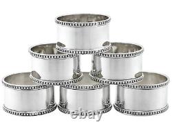 Antique Sterling Silver Napkin Rings Set of Six
