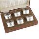 Antique Sterling Silver Set Of 6 Cooper Brothers Napkin Rings Boxed 1959