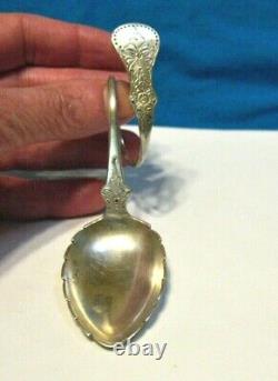 Antique Sterling Silver Spoon Napkin Holder Handcrafted Dated 1917 A Initial