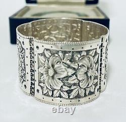 Antique Victorian Solid Sterling Silver Presentation Christening Napkin Ring