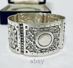 Antique Victorian Solid Sterling Silver Presentation Christening Napkin Ring