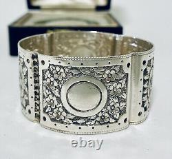 Antique Victorian Solid Sterling Silver Presentation Christening Napkin Ring