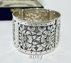 Antique Victorian Solid Sterling Silver Presentation Christening Napkin Ring