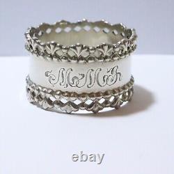 Antique sterling silver napkin ring with monogram by Towle Sterling 6209