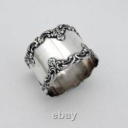 Art Nouveau Scroll Border Napkin Ring Gorham Sterling Silver