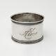 Banded Border Napkin Ring Sterling Silver 1900 Mono Alice