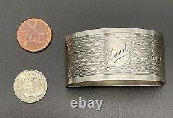 Birmingham English Sterling Silver Napkin Ring Name Engraved David